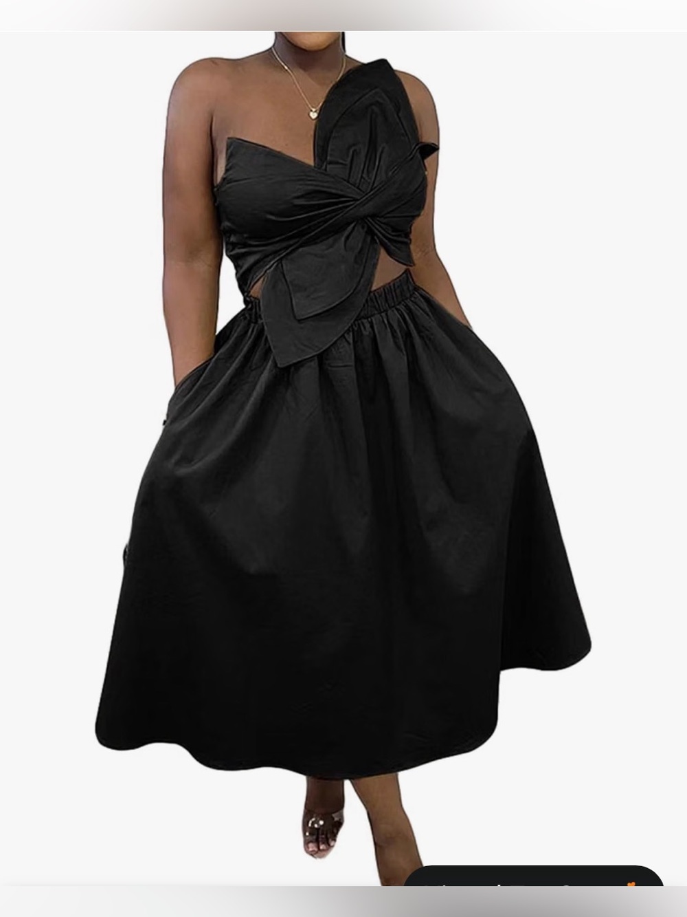 SEEK The Label Black Twist Cut-Out Maxi Dress 🖤 Size Medium